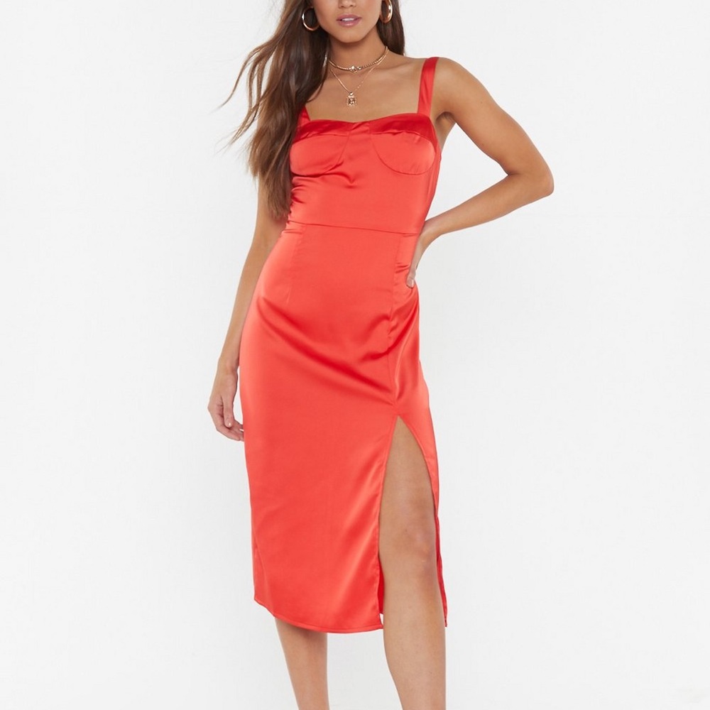 Nasty Gal NWT Satin Bustier Dress